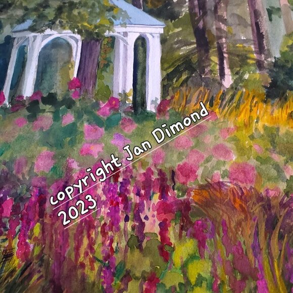 Watercolor Painting, Original Art, Signed, One of a kind - 22" x 15" - Picture 3 of 5